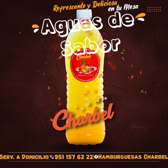 Botella de agua de sabor Charbel